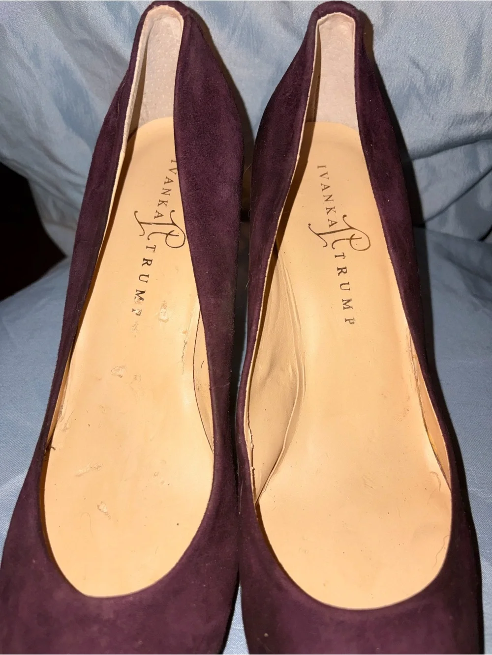 Ivanka Trump Burgundy Suede Round-Toe Pumps size 9.5